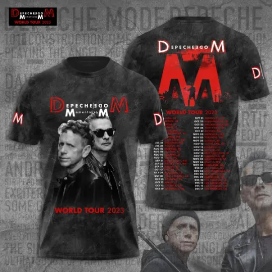 Discover Depeche Mode Band Memento Mori Tour 2023 3D T-Shirt