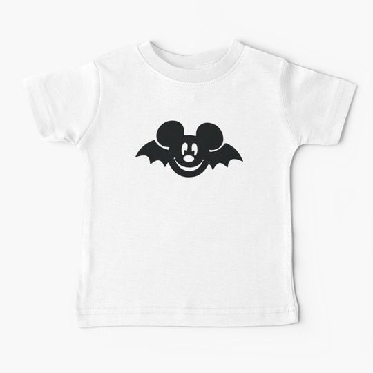 Retro Disney Bat Mickey For Halloween Baby T-Shirt
