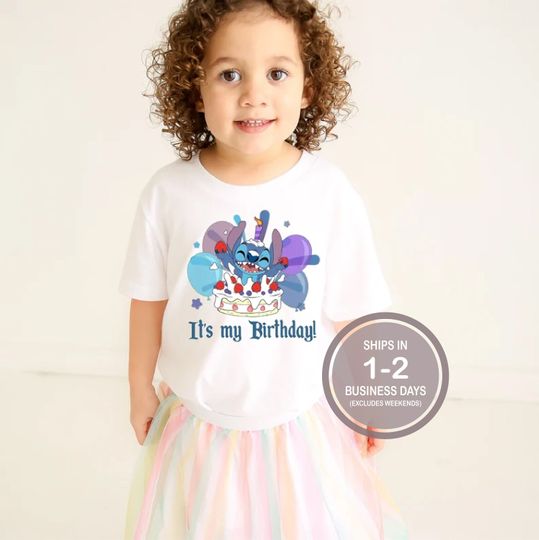 Stitch Disney Birthday Shirt, Trendy Disney Birthday Boy Baby Shirt