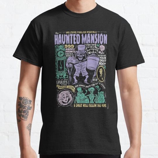 Vintage Retro The Haunted Mansion Disneyland Halloween Spooky Month Spooky Season T-shirts