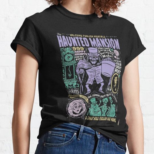 Vintage Retro The Haunted Mansion Disneyland Halloween Spooky Month Spooky Season T-shirts