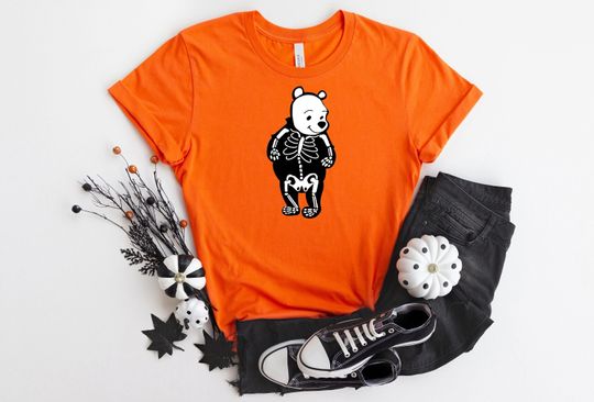 Funny Skeleton Winnie The Pooh Shirt, Disney Halloween Shirt, Disney Trip Shirt, Halloween Family Shirt, Halloween Party Tee,Disney Trip Tee