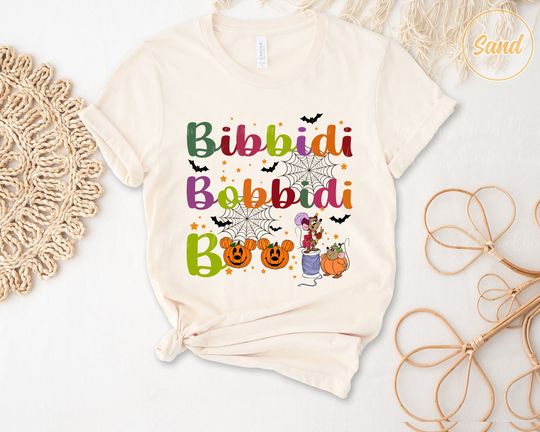Bibbidi Bobbidi Boo Halloween Shirt, Jaq And Gus Halloween Shirt, Disney Cinderrella Shirt, Funny Disney Halloween Shirt, Halloween 2023 Tee