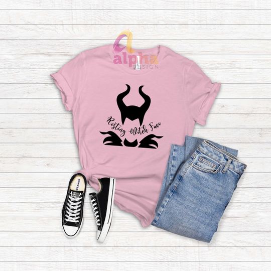 Resting Witch Face T Shirt, Maleficent Shirt, Disney Women Tops, Disney Villains Maleficent Shirt, Disney Halloween Shirt, Bad Girls Shirt