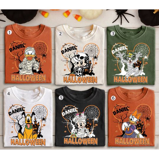Vintage Disney Mickey and Friends Halloween Team Shirt, Disney Halloween Shirt Retro, WDW Magic Kingdom Shirt, Halloween Matching Shirt
