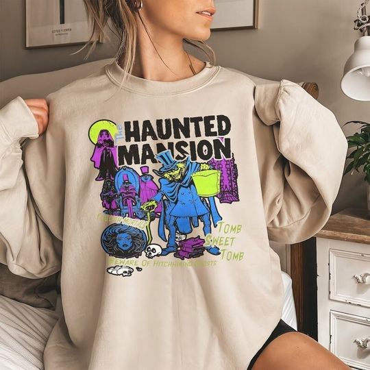Vintage The Haunted Mansion SweatShirt, Disney The Haunted Mansion SweatShirt, Halloweem Party Shirts, Halloween Gift, Disney Matching Tee