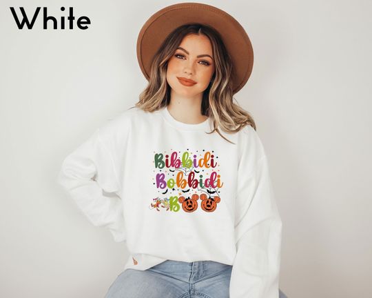 Bibbidi Bobbidi Boo Sweatshirt, Halloween Disney Shirt, Pumpkin Sweatshirt, Jaq And Gus Sweater, Disney Cinde Tee, Disney Trip T-Shirt