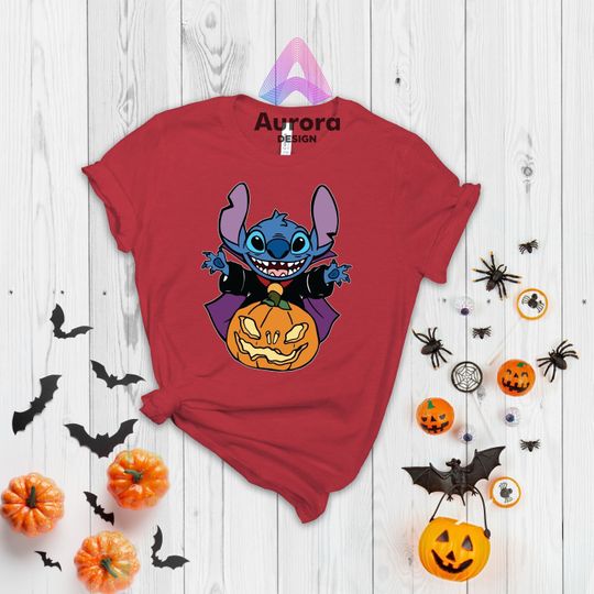 Stitch T-shirt, Halloween Shirt, Disney Shirt, Pumpkin Shirt, Spooky Shirts, Best Day Ever Shirt, Disney Halloween Top, Vampire Stitch Shirt
