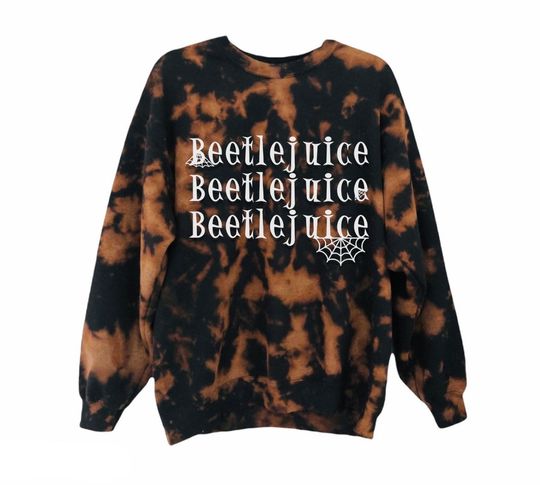 Beetlejuice crewneck Beetlejuice Halloween sweatshirt Beetlejuice bleached crewneck Disney Beetlejuice sweatshirt