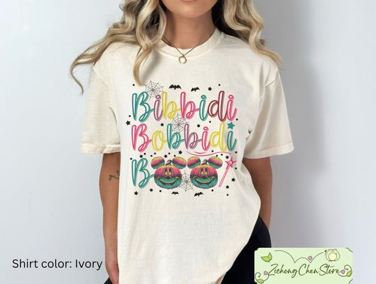 Bibbidi Bobbidi Boo Halloween Shirt, Disney Halloween  Shirt, Disneyland Halloween Shirt, Mickey Pumpkins Shirt, XT-061404