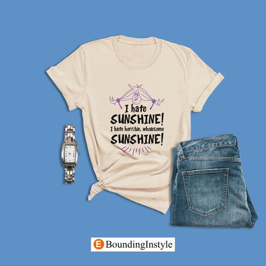 Disney Villains Shirts, Halloween Disneyland T-Shirts, The Sword in The Stone Shirt, I Hate Sunshine Shirt, Madam Mim Shirt, Witch Tee