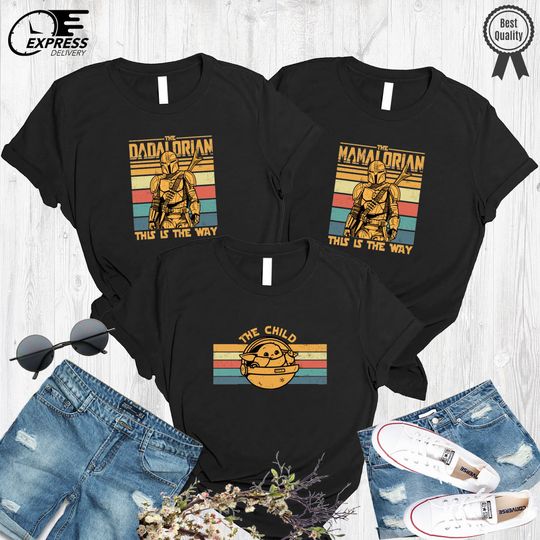 Dadalorian Shirt, Disney Star Wars Dad Shirt, Dad and Baby Matching Shirt, Christmas Dad Shirt, Halloween Family Shirt, Daddy and Me Shirt