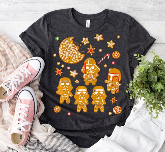 Star Wars Gingerbread Christmas, Darth Vader Gingerbread, Stormtrooper Gingerbread, Star Wars Fan, Disneyland Tee, Christmas Squad Sweater