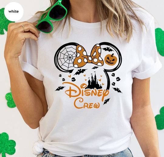 Disney World Shirt, Kids Halloween Outfit, Disney Trip Family Clothes, Toddler Mickey T-Shirt, Minnie Mouse Graphic Tees, Spooky Vneck Shirt