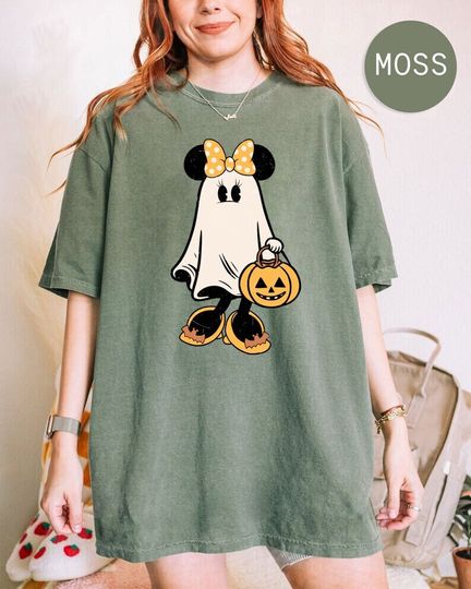 Minnie Pumpkin Halloween  Shirt, Minnie Mouse Halloween Shirt, Minnie Ghost Tee, Disney Spooky Shirt, Disney Halloween Shirt