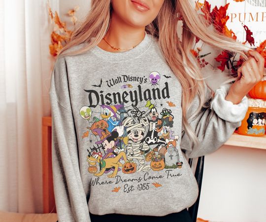 Disneyland Halloween Mickey and Friends Sweatshirt, Spooky Season Disney Shirt, Mickey and Co Oogie Boogie Bash T-shirt, Disney Gift for Her