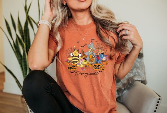 Disney Halloween, Winnie the Pooh Halloween  Shirt, Disneyland Halloween Sweatshirt, Pooh Bear And Friends Tee,Trick or Treat