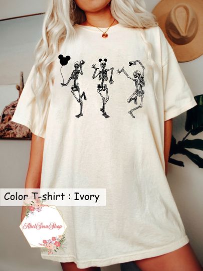 Disney Skeleton  Color Shirt, Retro Skeleton Shirt, Dancing Skeleton Shirt, Disney  Color Shirt, Disney Balloon Shirt