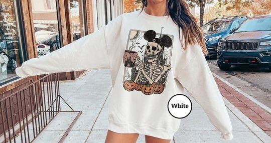Mickey Skeleton Coffee Shirts, Vintage Disney Skeleton Sweatshirt, Disney Spooky Shirt, Disney Pumpkin Halloween Shirt, Stay Spooky Shirt