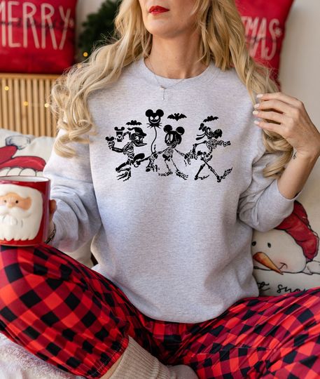 Disney Halloween Skeleton T-Shirt,Disney Halloween Matching Shirt,Mickey Skeleton,Halloween Family Matching Shirt, Disneyland Skeleton Shirt