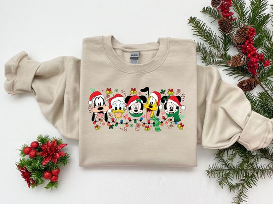 Mickey and Friends Christmas Shirt, All Disney Characters Christmas Shirt, Disney Christmas Shirts, Christmas Crew Shirt