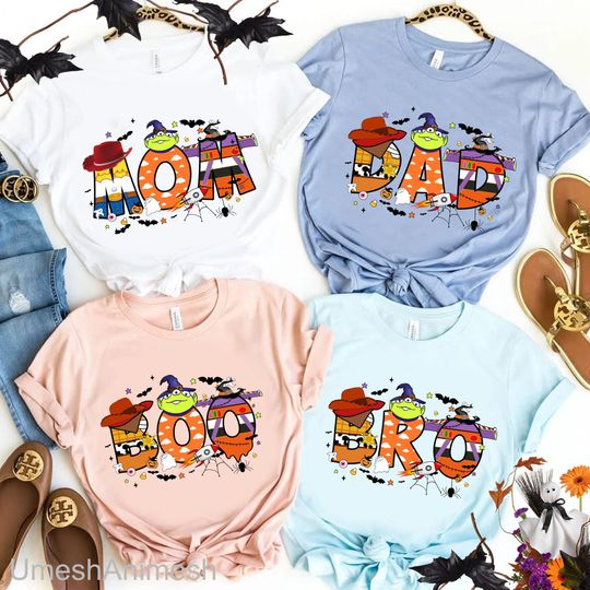 Toy Story Halloween shirt, Spooky Season Disney Halloween shirt, Woody Buzz Lightyear Jessie Halloween shirt,Halloween family shirt
