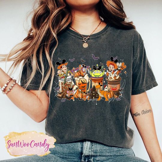 Toy Story Halloween Shirt, Disney  Shirt, Pumpkin Coffee Shirt, Disney Boo Bash, Mickey Ears Shirt, Halloween Party Shirt, XT