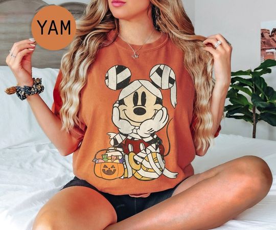 Vintage Mickey Halloween  Shirt, Mickey Skeleton Shirt, Disneyland Halloween Party Shirt, Halloween Matching Shirt, Mickey Tee