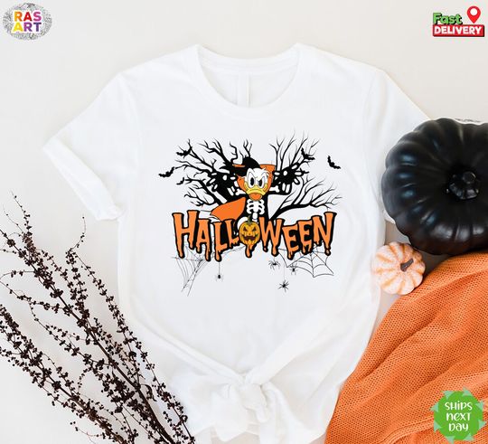Disney Halloween Shirt, Donald Duck Halloween Tee, Disneyland Halloween Shirt, Disney Halloween Trip, Disney Halloween Party, Disney Pumpkin