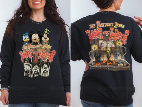 Retro Mickey And Friends The Twilight Zone Tower Of Terror Shirt, Mickey And Friends Shirt, Disneyworld Shirts, Disneyland Halloween Shirt