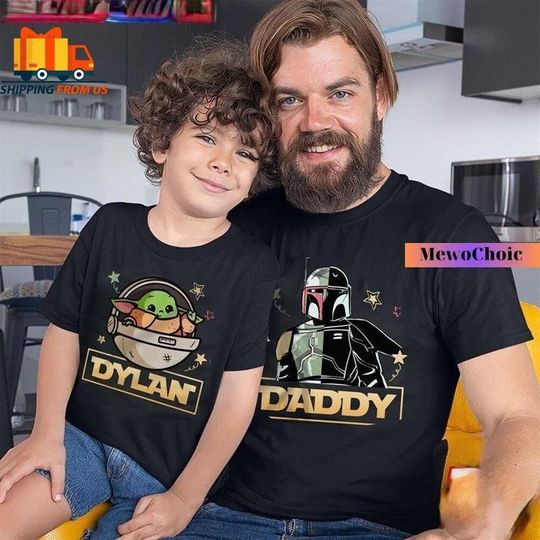 Star Wars Family Shirt, Disney Star Wars Shirt, Boba Fett Shirt, Daddy And Son Matching Shirts, Custom Grogu Shirt, Personalized Shirt