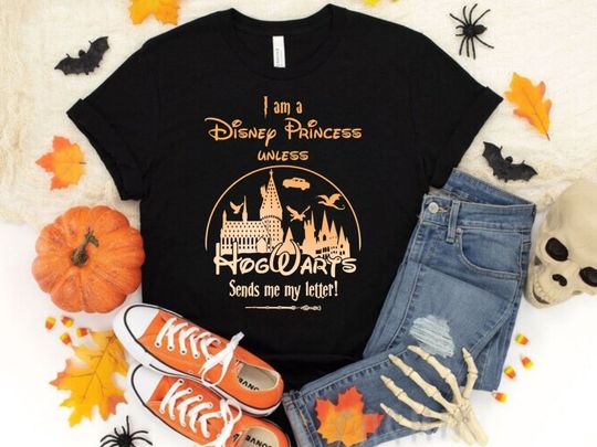 I am a Disney Princess Unless Hogwarts Send Me My Letter T Shirt, Harry Potter Shirt, Funny Disney Princess Castle Shirt, Holly Wand Shirt