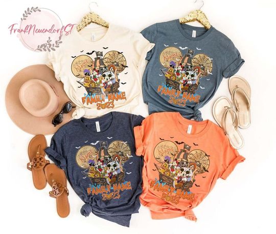 Disney Cruise Halloween Shirt, Disney Halloween On The High Seas Shirt, Disney Pirate Of The Caribbean, Mickey and Friends Cruise Shirt