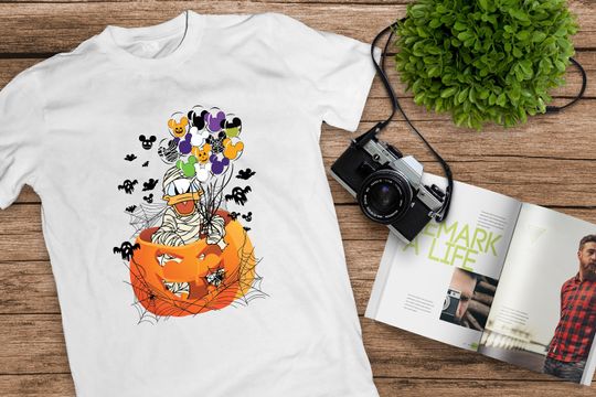 Donald Duck Pumpkin, Mummy, Disney Halloween Shirt, Treat or Trick, Halloween, Disney Castle, Disney World Tee