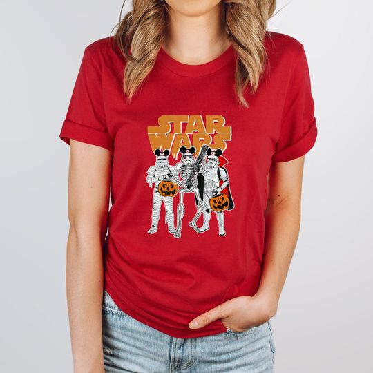 Star Wars Stormtrooper Skeleton Costume Mickey Ears Halloween Unisex T-Shirt, Funny Star Wars Halloween Hoodie shirt, Disneyland Party