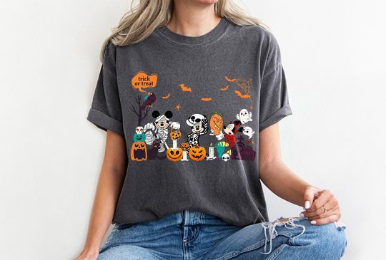 Disney Mickey Skeleton  Shirt, Halloween Mickey Mummy Shirt, Mickey  Pumpkin Shirt, Nightmare On The Main Streat Tee, Spooky