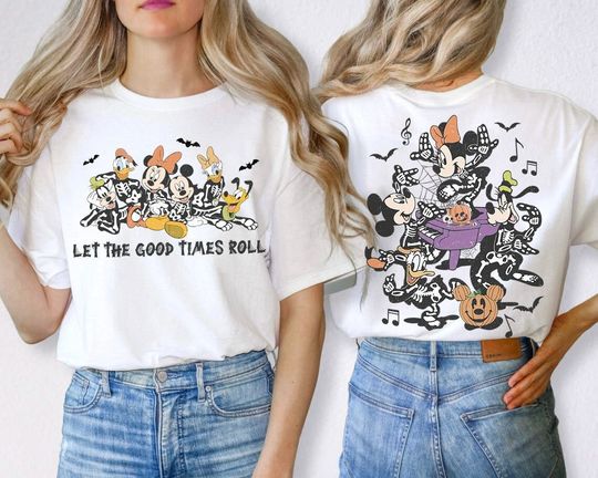 Let The Good Times Roll Shirt, Disneyworld Halloween Shirt, Mickey And Friends Halloween Shirt, Mickey Skeleton Shirt, Disney Trip Shirt