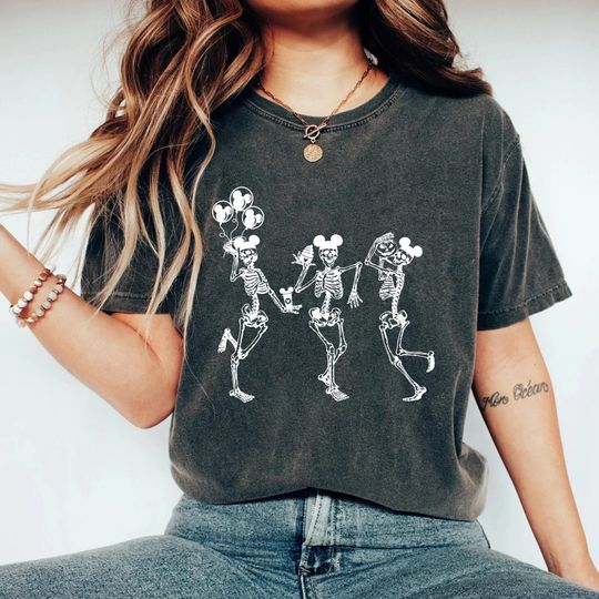 Mickey Skeleton Balloon  Shirt, Disney Ghost Halloween Shirt, Disney Trick Or Treat Shirt, Disney Halloween Party Shirt