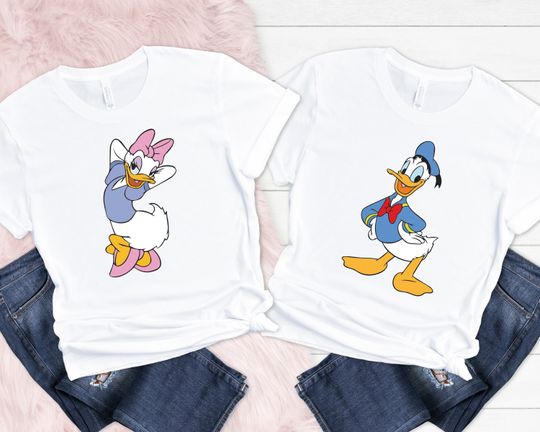 Donald Duck Shirt, Daisy Duck Shirt, Disney Donald Duck Shirts, Valentines Day Gift For Couple, Donald Duck T-Shirt, Funny Shirts For Couple