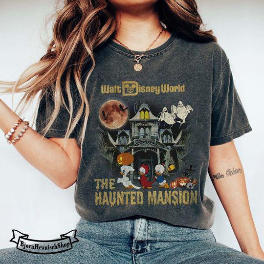 Retro Haunted Mansion Shirt, Huey, Dewey, Louie Ducks Shirt, Haunted Mansion  Color Shirt, Haunted Mansion 2023, Disneyland Halloween