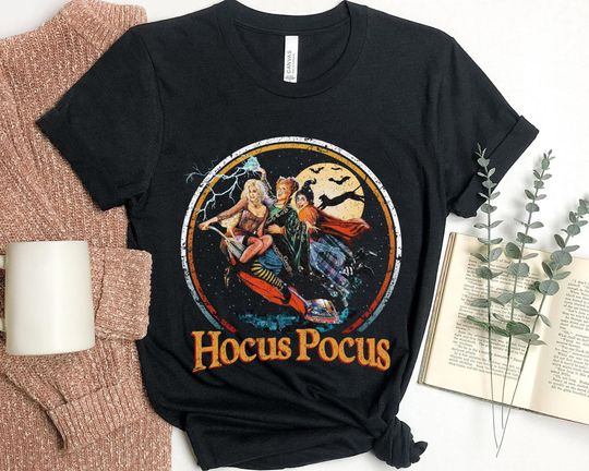 Retro Sanderson Sisters Disneyland Hocus Pocus Halloween T-shirt, Sanderson Sisters Shirt,  Horror Movie Tee, Halloween Party gift