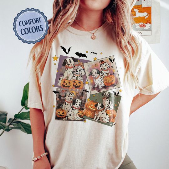  Vintage Disney 101 Dalmatians Shirt, Disneyland Halloween Shirt, Dalmatians Dog 90s Shirt, Halloween Family Tee, Disney Shirt