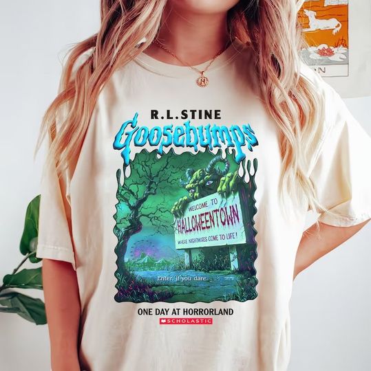 R.L.Stine Goosebumps  Shirt, One Day At Horrorland Unisex T-shirt, Disney Halloween Sweatshirt, Halloween Party Hoodie