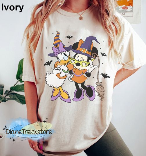 Minnie and Daisy Halloween Shirt, Disney Halloween  Shirt, Halloween Minnie Shirt, Daisy Duck Halloween Shirt, Spooky Season
