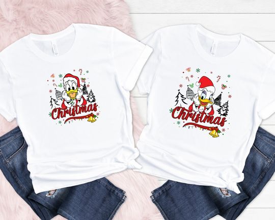 Donald Duck & Daisy Duck Christmas Shirt, Disney Merry Christmas Shirt, Donald And Daisy Matching Shirt, Disney Christmas Couple Shirt