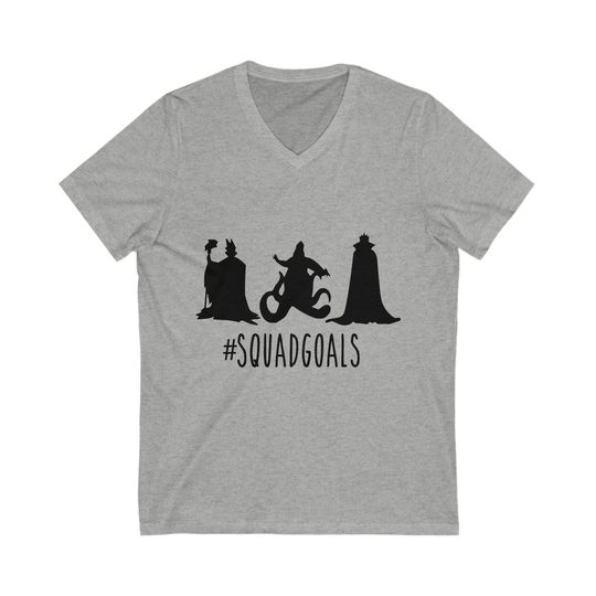 Disney Villains T-Shirts Unisex Jersey Short Sleeve V-Neck Tee Disney Halloween Family Vacation Shirts