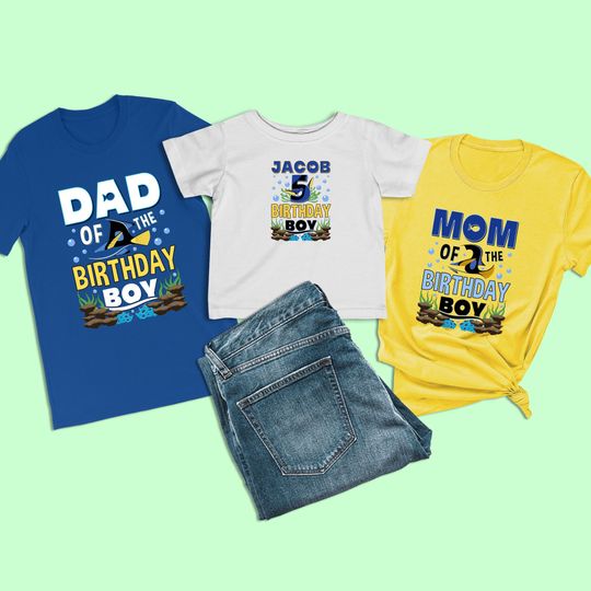 Finding Dory Birthday Theme Shirt, Dad of the Birthday Boy, Charlie Shirt, Disney World Family T-Shirt, Fathers Day Outfits, Pixar Dad Shirt