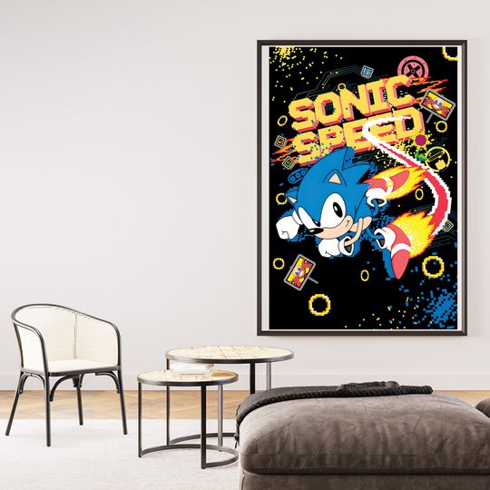 Discover Sonic the Hedgehog Poster for bedroom decor, party decor, game room decor