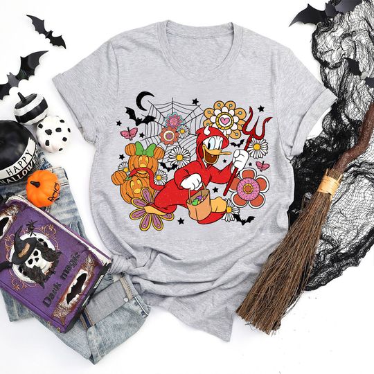 Disney Halloween Shirt, Donald Duck Shirt, Disney Shirt, Halloween Party Shirt, Pumpkin Shirt, Disney World Shirt, Gift For Halloween Tee