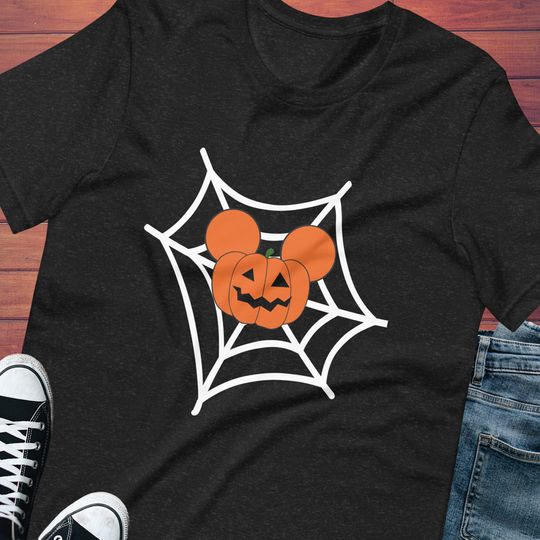 Orange Halloween Mickey Unisex t-shirt, Pumpkin, for men, for women, Gift, Haunted Mansion, Disneyland, Disney World, Mickey Ears, Orlando